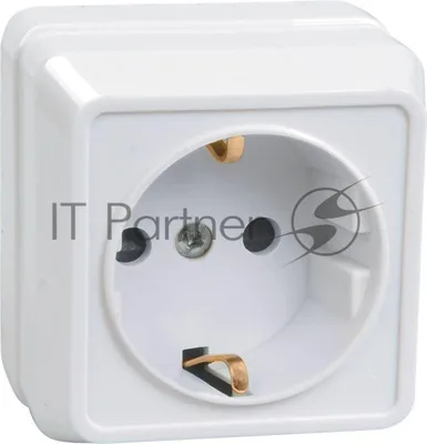 Розетка IEK ERO11-K01-16-DC РС20-3-ОБ 1местн. c з/к 16А откр.уст. ОКТАВА (белый)