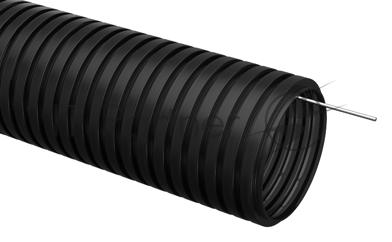 Труба гофр. IEK CTG20-25-K02-025-1 ПНД d 25 с зондом (25 м) черный