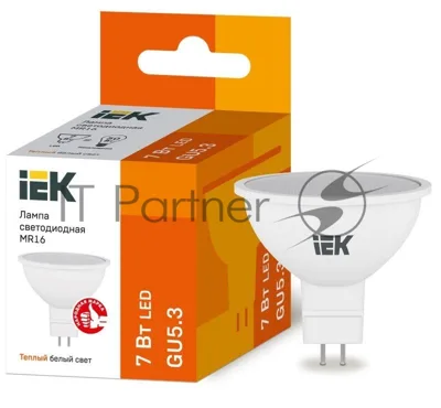 Лампа cветодиодная IEK LLE-MR16-7-230-30-GU5 ECO MR16 софит 7Вт 230В 3000К GU5.3