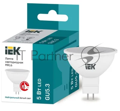 Лампа cветодиодная IEK LLE-MR16-5-230-40-GU5 ECO MR16 софит 5Вт 230В 4000К GU5.3