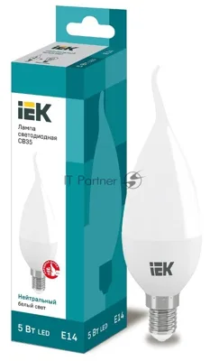 Лампа светодиодная IEK LLE-CB35-7-230-30-E14 ECO CB35 свеча на ветру 7Вт 230В 3000К E14