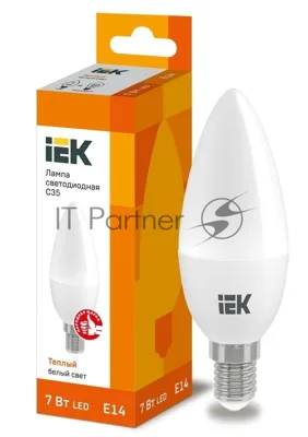 Лампа cветодиодная IEK LLE-C35-7-230-30-E14 ECO C35 свеча 7Вт 230В 3000К E14