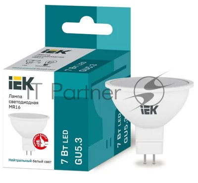 Лампа cветодиодная IEK LLE-MR16-7-230-40-GU5 ECO MR16 софит 7Вт 230В 4000К GU5.3