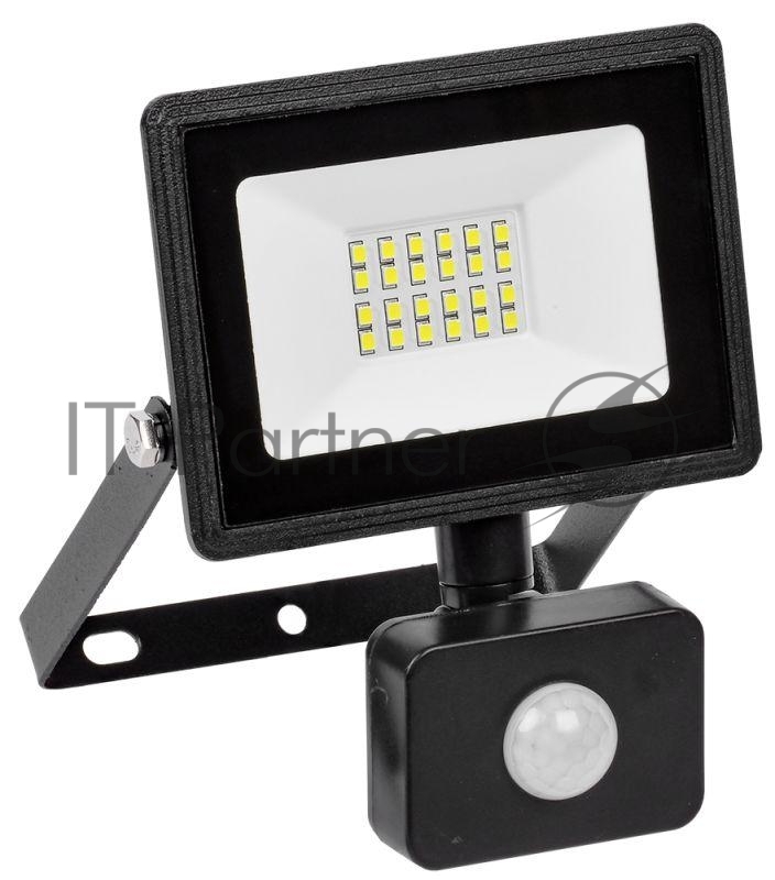 Прожектор IEK LPDO602-30-65-K02 СДО 06-30Д светодиодный черный с датчиком движения IP54 6500K