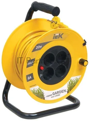 Катушка IEK WKP23-06-04-20 УК20 с т/з 4 места 2Р/20м 2х0,75 мм2 "Garden"