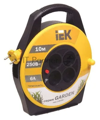 Катушка IEK WKP23-06-04-10 УК10 с т/з 4 места 2Р/10м 2х0,75 мм2 "Garden"