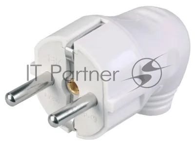 Вилка IEK EVP11-16-01-K01 ВПу11-01-Ст разборная угловая с з/к 16А белая