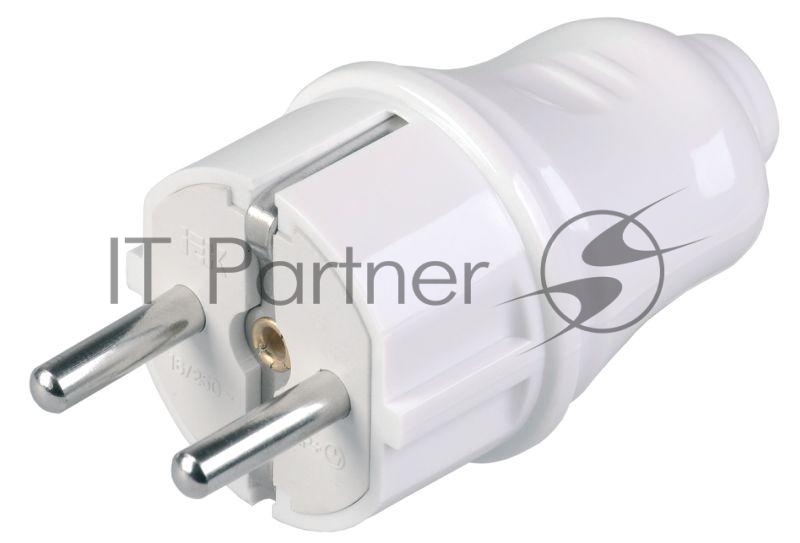Вилка IEK EVP10-16-01-K01 ВПп10-01-Ст разборная прямая с з/к 16А белая