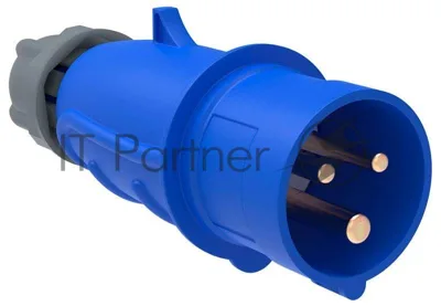 Вилка IEK PSN01-032-3 переносная ССИ-023 32А-6ч/200-250В 2Р + РЕ IP44 MAGNUM IEK