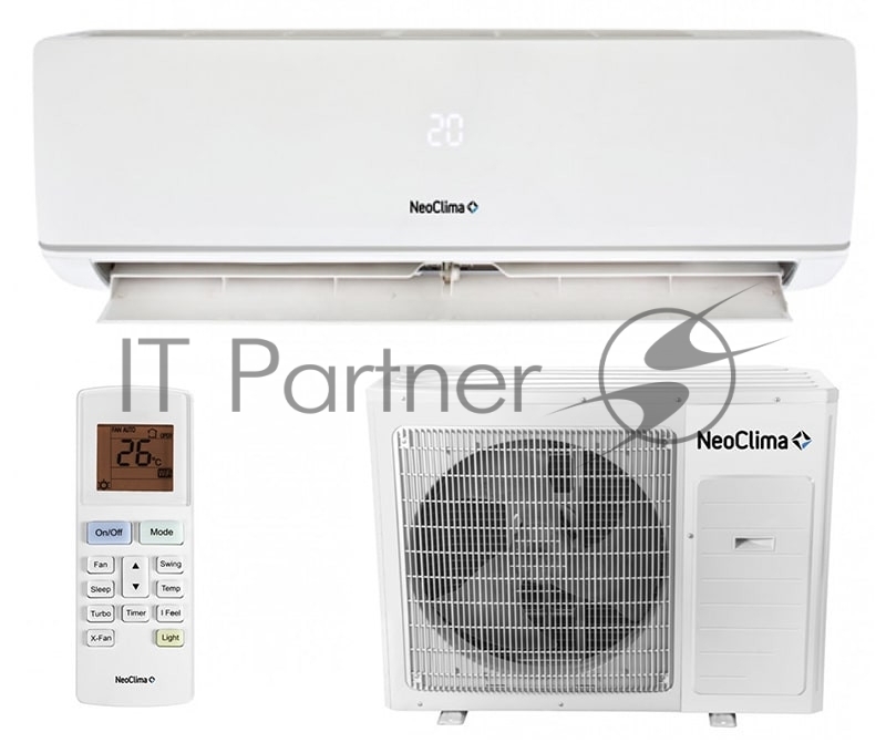 Кондиционер сплит-система Neoclima NS/NU-HAX07R 7000 BTU, 22 м², 26/40 дБ, охлаждение, обогрев, осушение, белый