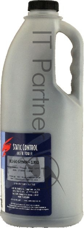 Тонер Static Control H1606TNR-1KG черный флакон 1000гр. для принтера HP LJ P1606/P1102/M201