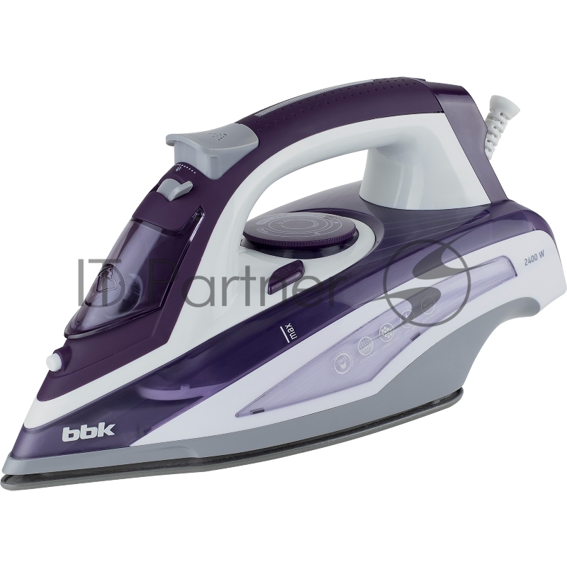 Утюг BBK ISE-2404 фиолетовый, 2400 Вт, 40 г/мин, 140 г/мин, 440 мл