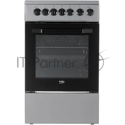 Плита электрическая Beko FFSE57114GS серебристый, конфорок 4 шт, духовка 55 л, 50 см x 85 см x 60 см