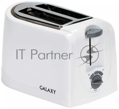 Тостер Galaxy GL 2906 белый, 850 Вт, 2 слота