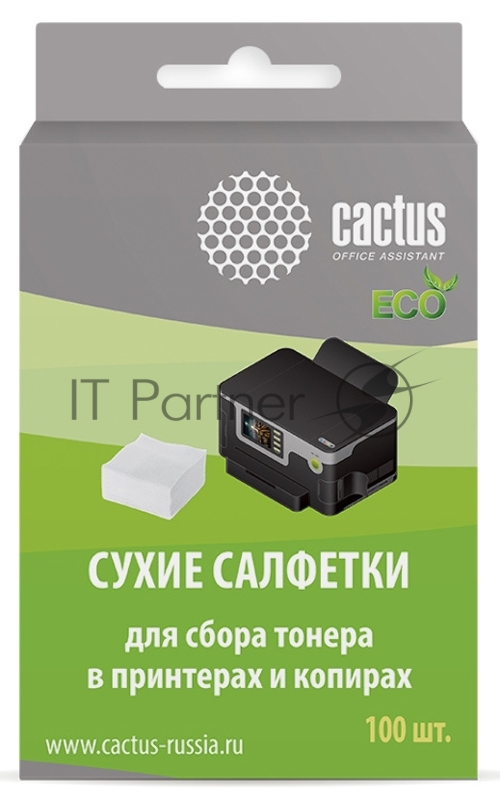 Салфетки Cactus CS-P2003E для принтеров и копиров 100 шт сухих