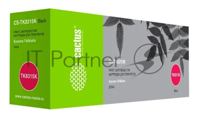 Картридж лазерный Cactus CS-TK8315K черный (12000 стр.) для Kyocera FS-Taskalfa-2550CI