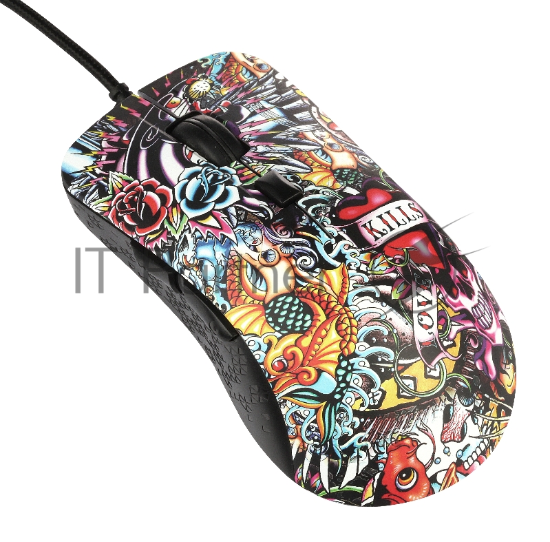 Мышь проводная Qumo Splash M40 черный, 3200 dpi, USB, кнопки - 6
