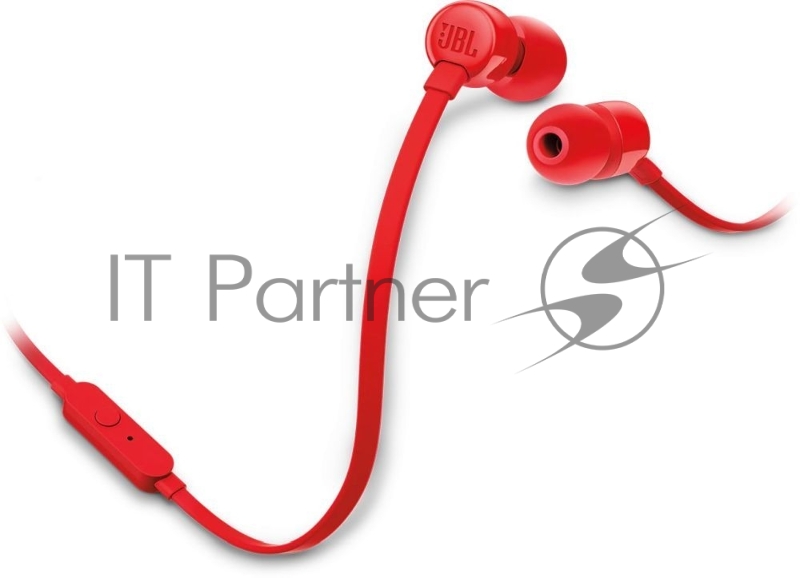 Наушники-гарнитура JBL T110 красный