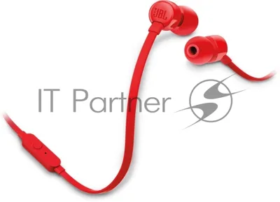 Наушники-гарнитура JBL T110 красный