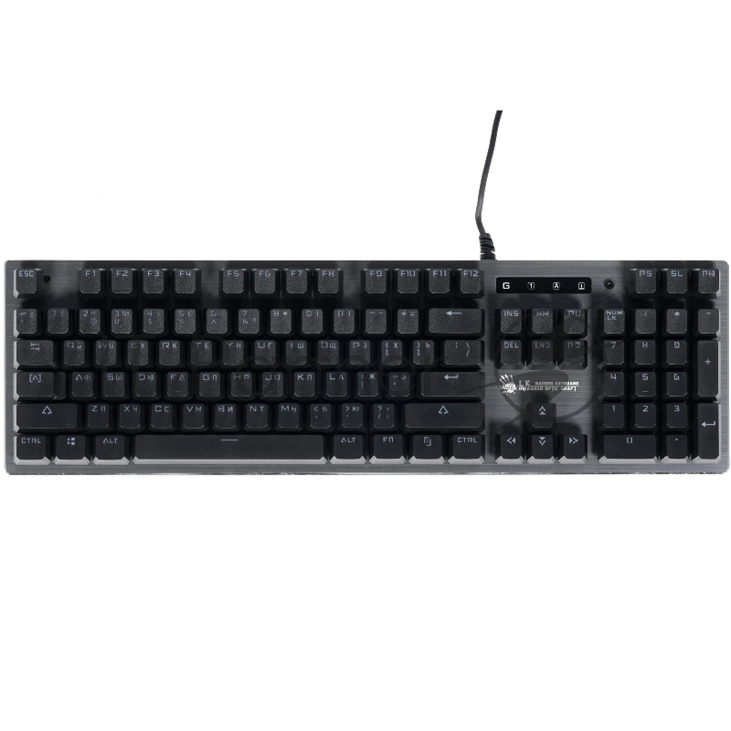 Клавиатура проводная A4Tech B760 механическая черный/серый USB Gamer LED