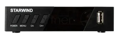 Приставка для цифрового ТВ Starwind CT-140 черный, DVB-T2, DVB-T, DVB-C, HDMI, USB 2.0 х2