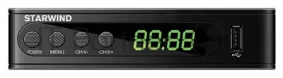 Приставка для цифрового ТВ Starwind CT-200 черный, DVB-T2, DVB-T, DVB-C, HDMI, USB 2.0 х2