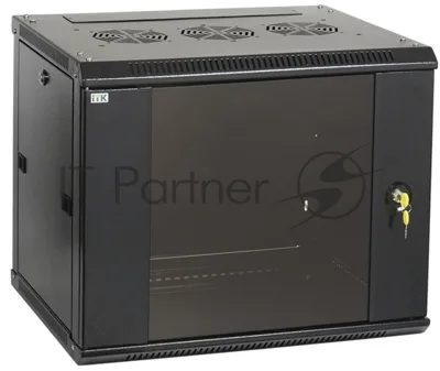 Шкаф LINEA W 12U 600x600 мм дверь стекло, RAL9005 ITK