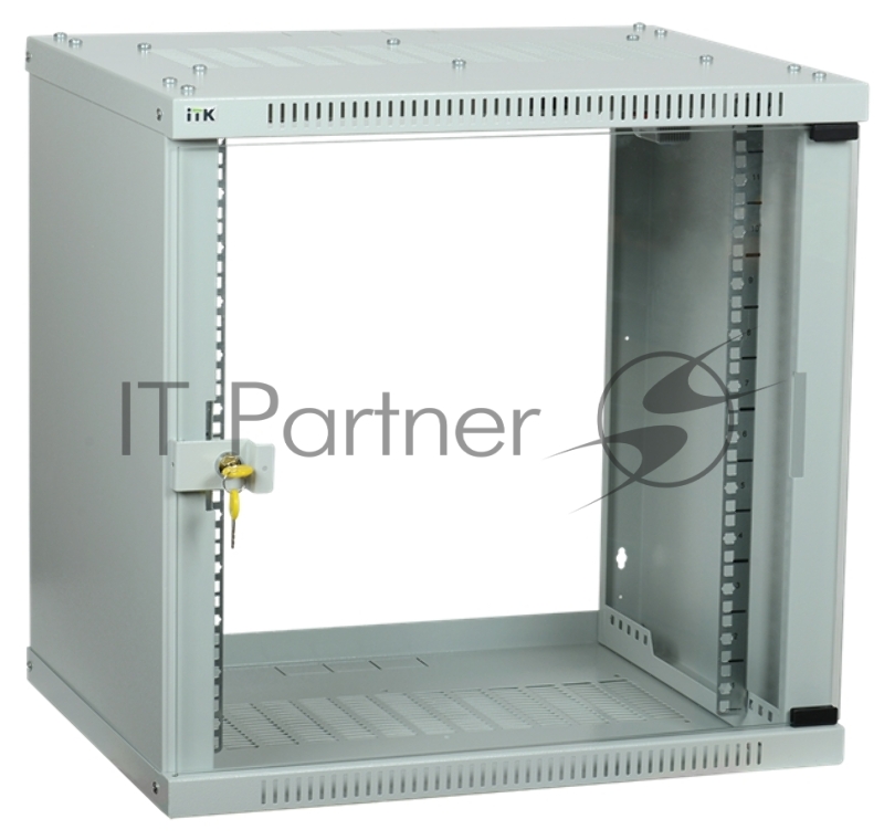 Шкаф LINEA WE 6U 550x350 мм дверь стекло серый ITK
