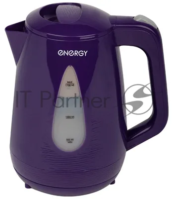 Электрочайник Energy E-214 фиолетовый, 1.7 л, 2200 Вт, скрытый нагревательный элемент