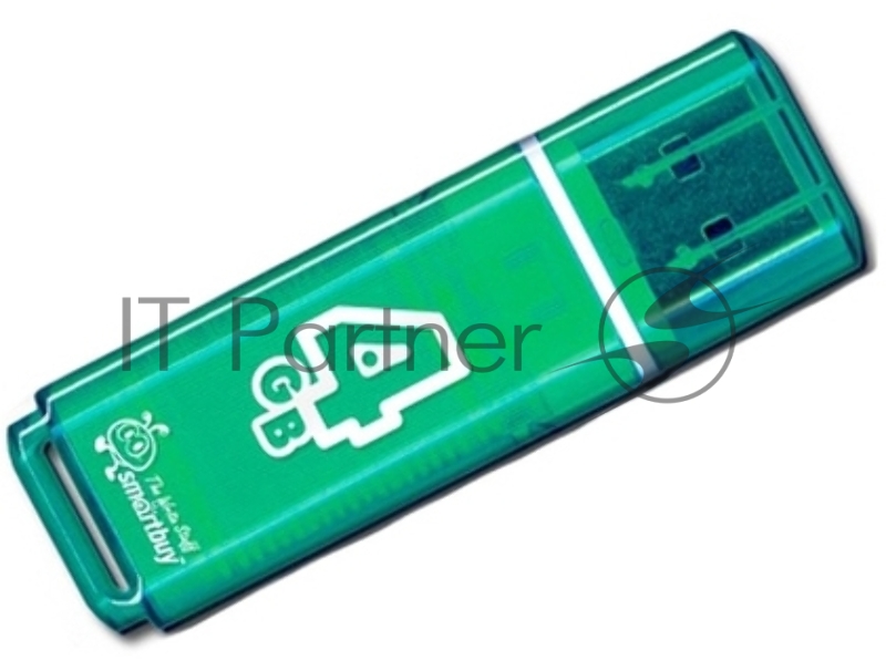 Флешка USB Smartbuy Glossy series Green (SB4 GbGS-G), 4Gb, USB 2.0, R/W 25/15, зеленый