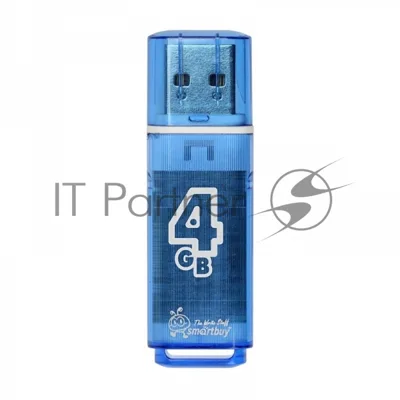 Флешка USB Smartbuy Glossy series Blue (SB4GbGS-B), 4Gb, USB 2.0, R/W 25/15, синий