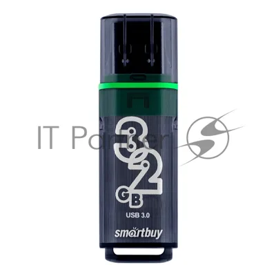 Флешка USB Smartbuy Glossy series Dark Grey (SB32 GbGS-DG), 32Gb, USB 3.0, R/W 75/25, темно-серый
