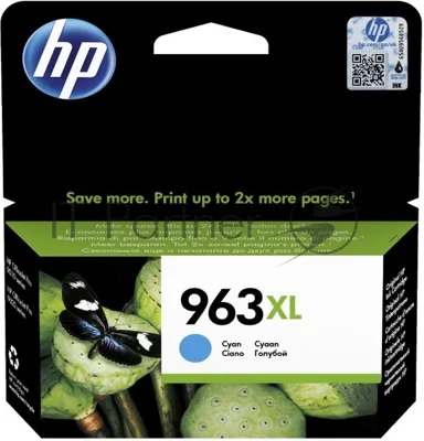 Картридж струйный HP 963XL 3JA27AE голубой увеличенной емкости (1600 стр) для HP OfficeJet Pro 9010, 9013, 9020, 9023