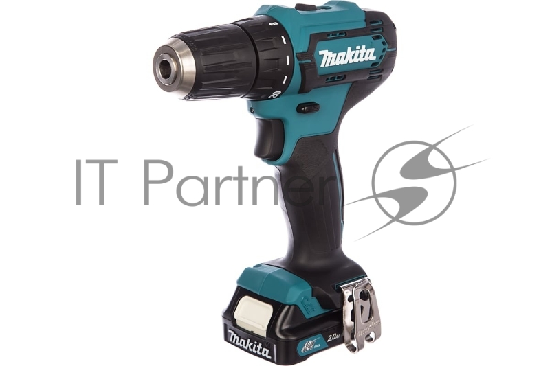 Дрель-шуруповерт Makita DF333DWAE, 12 В, 2 Ач, 30 Нм, щеточный