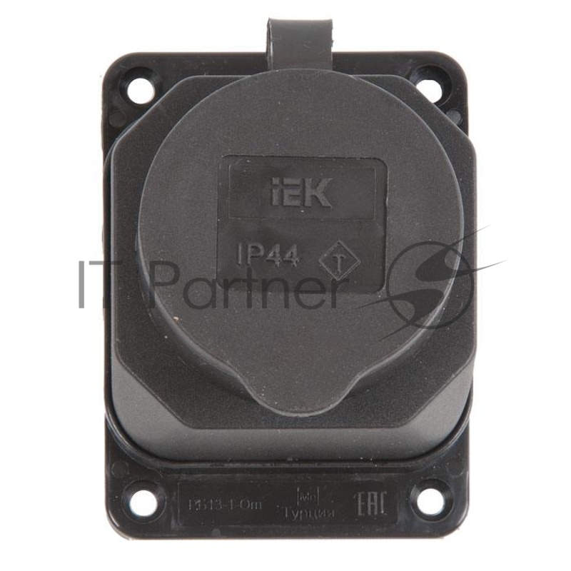 Розетка кабельная наружной установки IР44 16А 2Р+E каучук ОМЕГА IEK PKR11-016-2-K02