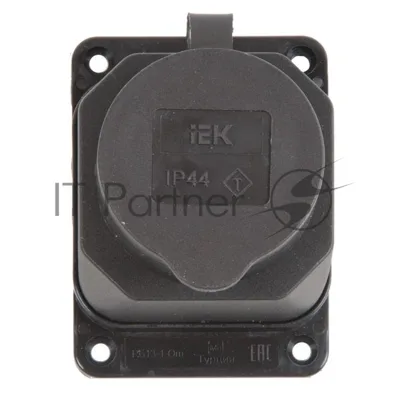 Розетка кабельная наружной установки IР44 16А 2Р+E каучук ОМЕГА IEK PKR11-016-2-K02