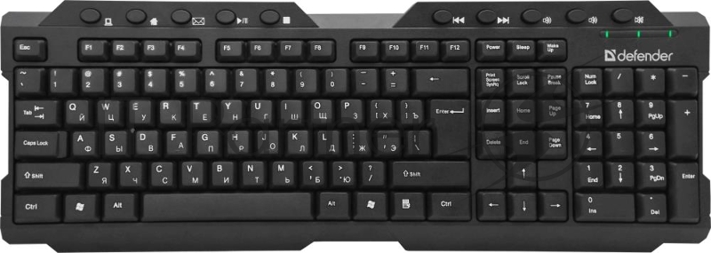 Клавиатура беспроводная Defender Element HB-195 RU USB черный