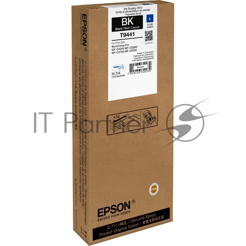 Картридж струйный Epson C13T944140 черный (3000 стр.) для WorkForce WF-C5290DW WF-C5290, WF-C5790DWF WF-C5790