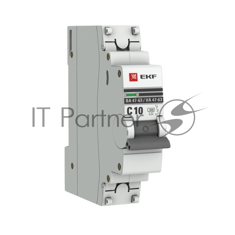 Выключатель автоматический EKF mcb4763-1-10C-pro 1P 10А (C) 4,5kA ВА 47-63 EKF PROxima