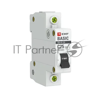 Выключатель автоматический EKF mcb4729-1-25C 1P 25А (C) 4,5кА ВА 47-29 EKF Basic