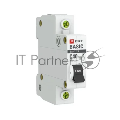 Выключатель автоматический EKF mcb4729-1-40C 1P 40А (C) 4,5кА ВА 47-29 EKF Basic