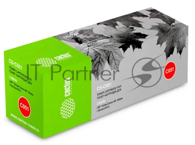Картридж лазерный Cactus CS-C051 черный (1700 стр.) для Canon LBP 62dw/MF 264dw/267dw/269dw