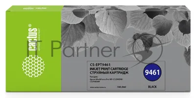 Картридж струйный Cactus CS-EPT9461 (T9461) черный пигментный (180 мл) для Epson WF-C5290DW/WF-C5790DW