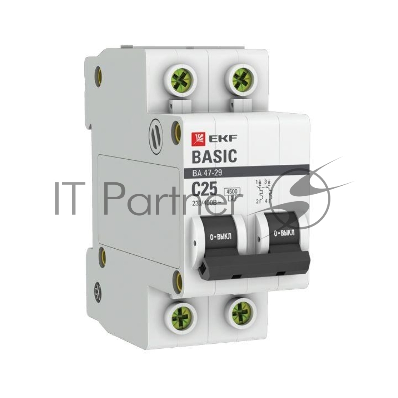 Выключатель автоматический EKF mcb4729-2-25C 2P 25А (C) 4,5кА ВА 47-29 EKF Basic