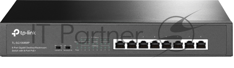Коммутатор TP-Link TL-SG1008MP, 8×1 Гбит/с PoE+, неуправляемый