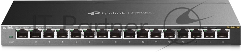 Коммутатор сетевой TP-Link 16-Port Gigabit Easy Smart Switch, 16 Gigabit RJ45 Ports, Desktop Steel Case, MTU/Port/Tag-based VLAN, QoS, IGMP Snooping, Web/Utility Management