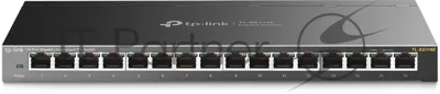 Коммутатор сетевой TP-Link 16-Port Gigabit Easy Smart Switch, 16 Gigabit RJ45 Ports, Desktop Steel Case, MTU/Port/Tag-based VLAN, QoS, IGMP Snooping, Web/Utility Management
