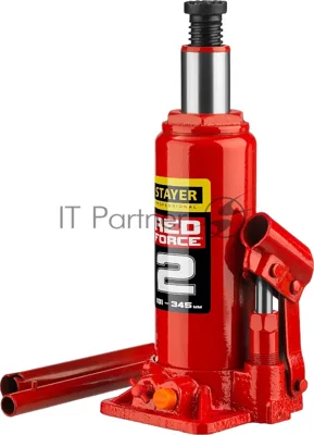 Домкрат STAYER 43160-2_z01 гидравлический бутылочный red force 2т 181-345мм
