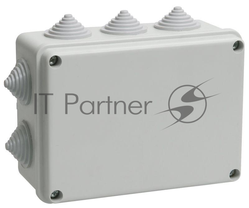 Коробка КМ41242 распаячная IEK UKO10-150-110-070-K41-55 для о/п 150х110х70 мм IP55 (RAL7035, 10 гермовводов)