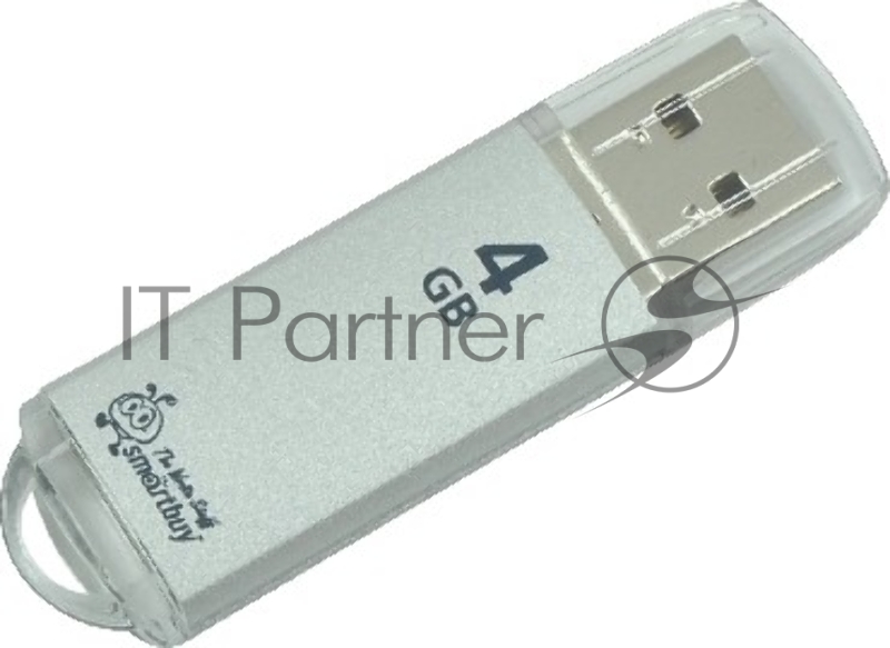 Флешка USB Smartbuy V-Cut series (SB4GbVC-S), 4Gb, USB 2.0, R/W 25/15, серебристый
